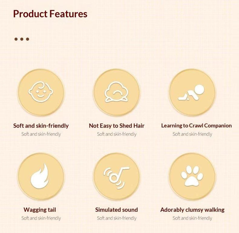 New Realistic Robotic Dog Plush Toy – Interactive Puppy That Walks, Barks & Wags Tail, Adorable Smart Pet Toy for Kids & All Ages, Perfect Christmas Gift for Dog Lovers and Family Fun